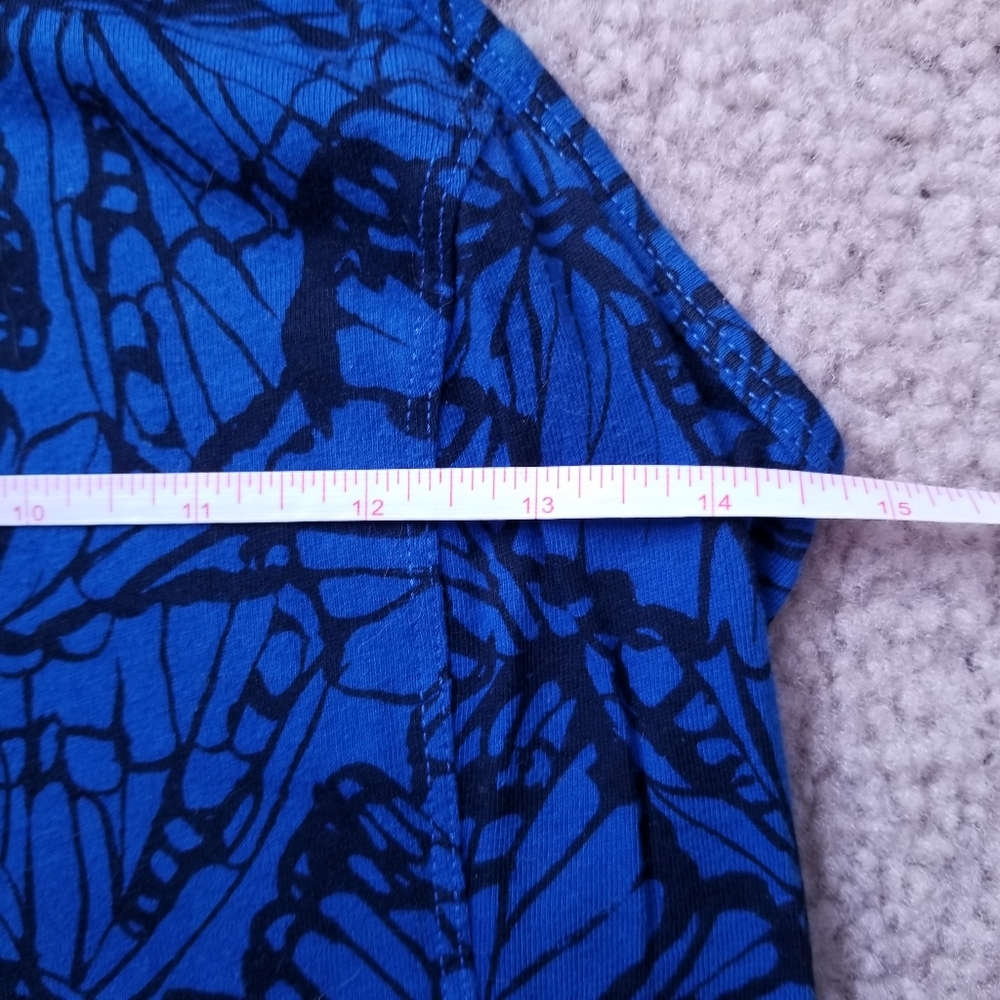 Forever 21 Cute Blue and Black Butterfly Pattern Racerback Tank Top - Picture 7 of 8